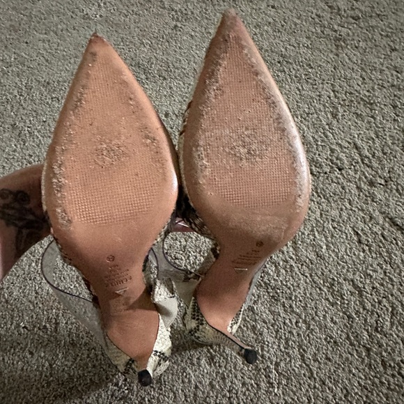 Shultz Snake-Embossed Sionne Clear Strap Pointed Toe Mule - Picture 6 of 7